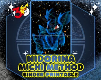 Nidorina 30th Anniversary Binder Printable - Michi Method Style - [NO AI USED] - (Digital Download)