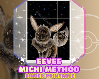 Eevee Michi Method Card Binder Flare| Printable | [NO AI USED] - Digital Download