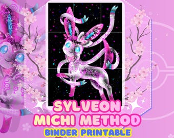 Sylveon Michi Method Card Binder Flare| Printable | [NO AI USED] - Digital Download