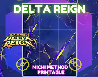 Delta Reign (Storm Emeralda) Printable - Michi Method Style Title Page - 9 and 12 pocket versions included! [NO AI USED] - Digital Download