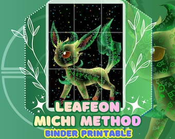Leafeon Michi Method Card Binder Flare| Printable | [NO AI USED] - Digital Download