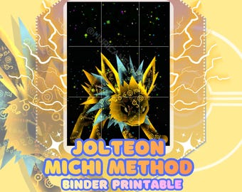 Jolteon Michi Method Card Binder Flare| Printable | [NO AI USED] - Digital Download