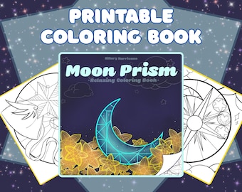 Moon Prism Coloring Book -NO AI USED- 25 Hand drawn images inspired by Sailor Moon - Digital Download - Printable Coloring Pages