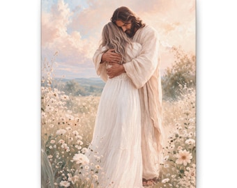 Mother’s Day Canvas Stretched 0.75" | Religious Wall Art, Christian Print, young women comfort art