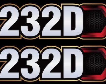 CAT 232D Only Letters Decals for Skid Steer