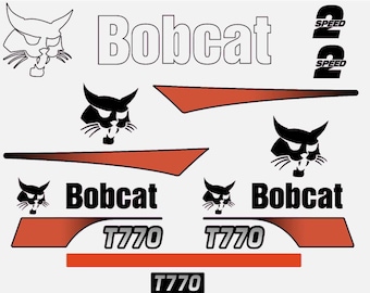 Para Bobcat T770 TRASERO ALTERNATIVO / Juego de calcomanías de repuesto