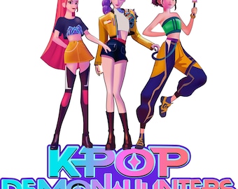 Vinilo decorativo Kpop Cazador de demonios / Vinilo decorativo Kpop para pared / Pegatina Kpop / Arte mural de vinilo / Decoración de habitación Kpop / Varios tamaños disponibles