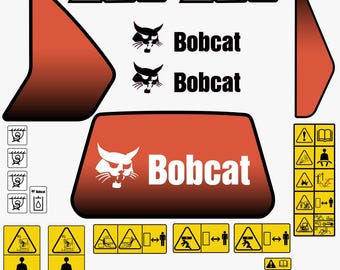 Juego de calcomanías de repuesto para miniexcavadora Bobcat E20