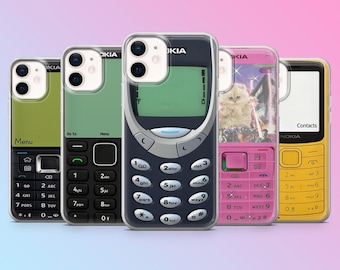 Nokia 3310 telefoonhoesje retro telefoonknop mobiele hoes voor iPhone 17Pro, 16, 15, 14, 13, 12, Samsung S26, S25, S24, S23, A17, A57, A37 Pixel 10,9