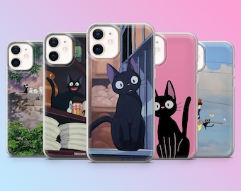 Jiji Kiki Phone Case Delivery Service Ghibli Cover for iPhone 17Pro, 16, 15, 14, 13, 12, Samsung S26, S25, S24, S23, A17, A57 A37 Pixel 10 9