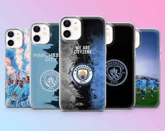 Manchester City-telefoonhoesje Man City Football Cover voor iPhone 17Pro, 16, 15, 14, 13, 12, Samsung S26, S25, S24, S23, A17, A57, A37 Pixel 10,9