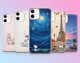 Snoopy-telefoonhoesje Woodstock Cartoon Friends Cover voor iPhone 17Pro, 16, 15, 14, 13, 12, Samsung S26, S25, S24, S23, A17, A57, A37 Pixel 10, 9