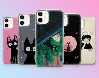Jiji Kiki Phone Case Delivery Service Ghibli Cover for iPhone 17Pro, 16, 15, 14, 13, 12, Samsung S26, S25, S24, S23, A17, A57,A37 Pixel 10,9