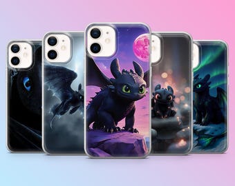 Tandeloze telefoonhoes HTTYD Night Fury Cover voor iPhone 17Pro, 16, 15, 14, 13, 12, Samsung S26, S25, S24, S23, A17, A57, A37 Pixel 10, 9