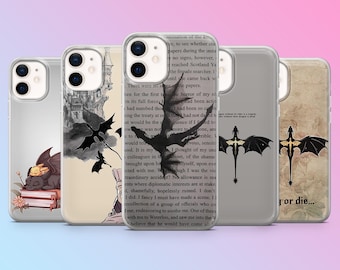 Onyx Storm-telefoonhoesje Fourth Wing Dragon Cover voor iPhone 17Pro, 16, 15, 14, 13, 12, Samsung S26, S25, S24, S23, A17, A57, A37 Pixel 10, 9