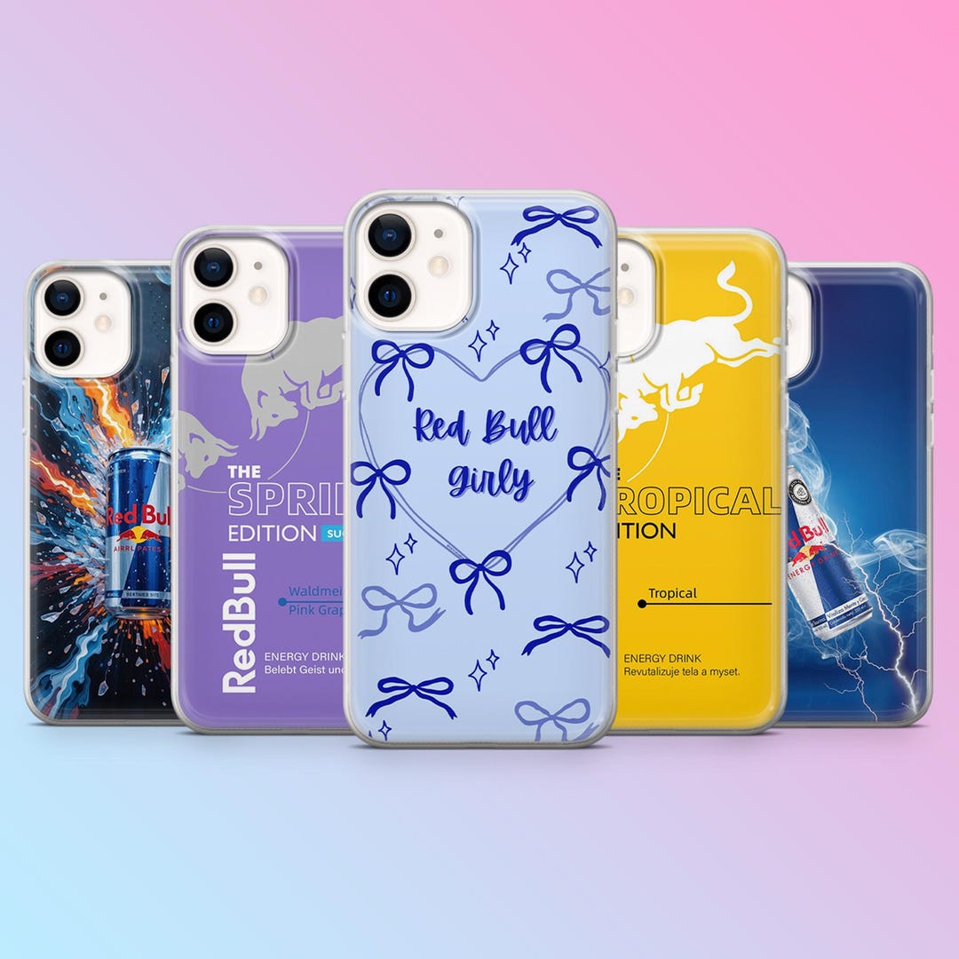 Red Bull Phone Case Energy Drink Edition Cover for iPhone 17pro, 16, 15 ...