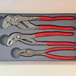 Knipex Pliers Organizer Tray – 3-Tool Gridfinity Insert for Cobra, TwinGrip, Pliers Wrench