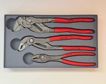 Knipex Pliers Organizer Tray – 3-Tool Gridfinity Insert for Cobra, TwinGrip, Pliers Wrench