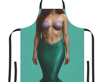 Mermaid Tail Apron | Ocean-Themed Kitchen Studio Wear