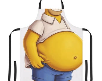 Homer Simpson Beer Belly Apron | Funny Character Kitchen Apron