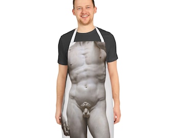 Michelangelo's David Funny Kitchen Apron