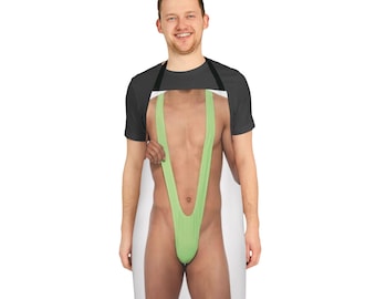 Sexy Borat with Green Mankini Apron | Funny Novelty Kitchen Apron