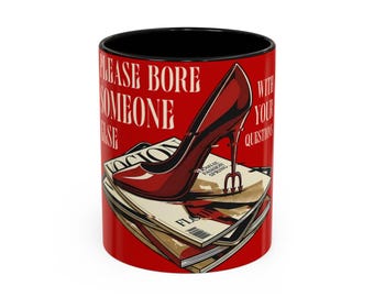 The Devil Wears Prada Mug | Accent Coffee Mug, Red Interior & Handle