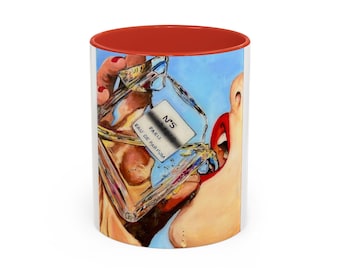 Perfume Bottle Kiss Mug | Accent Coffee Mug