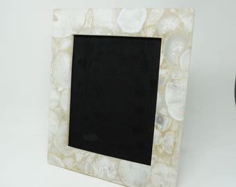 Large Handmade Natural Quartz Agate Picture Frame