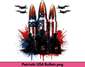 Images PNG de balles patriotiques américaines | Motif militaire drapeau américain, hommage à la Journée des anciens combattants | Téléchargement numérique