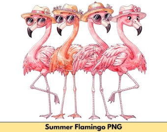 Flamant rose d'été PNG | à sublimation Beach Vibes, Chemise flamant rose tropical |  Téléchargement numérique