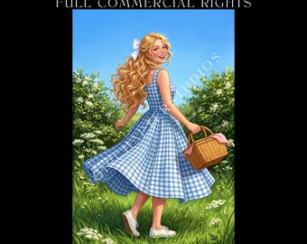 Arte pronta para personagens de fantasia romântica sombria | Ilustração para capa de livro (Download digital)