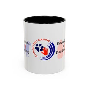 Committed Canine logo Accent Coffee Mug, 11oz or 15oz | Service Dogs & Handlers