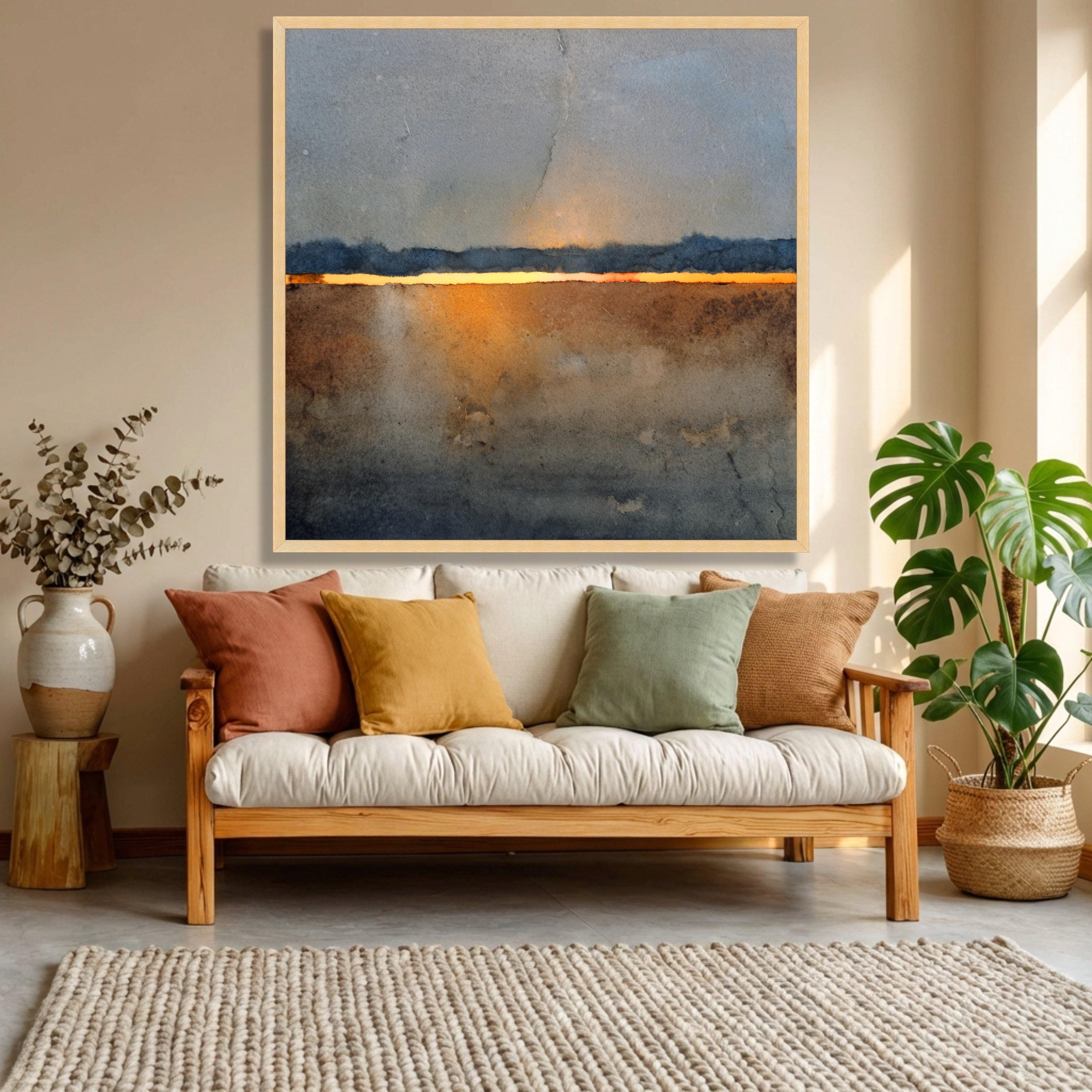 Mark Rothko Art, Abstract Watercolor Sunset Canvas, Minimalist ...