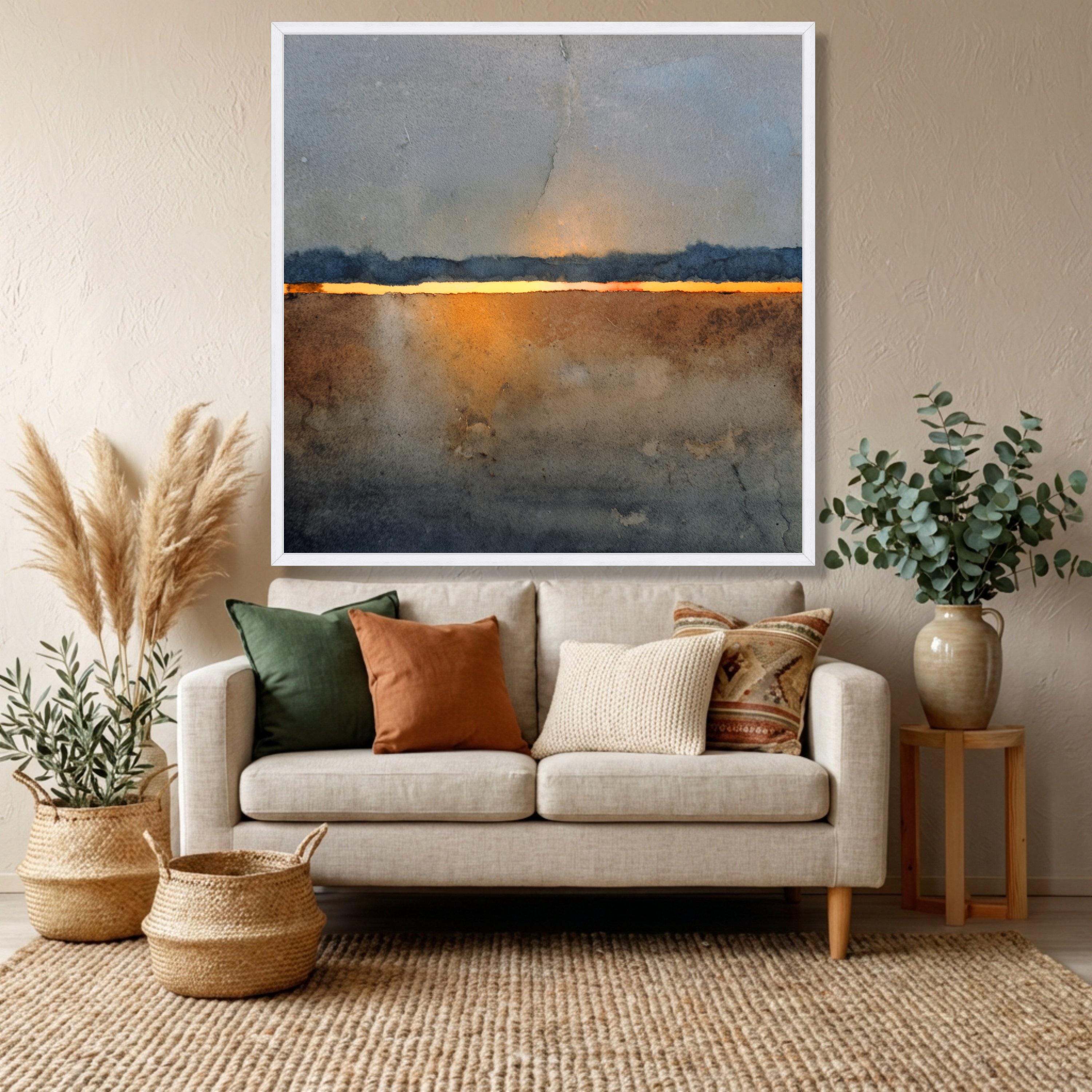 Mark Rothko Art, Abstract Watercolor Sunset Canvas, Minimalist ...