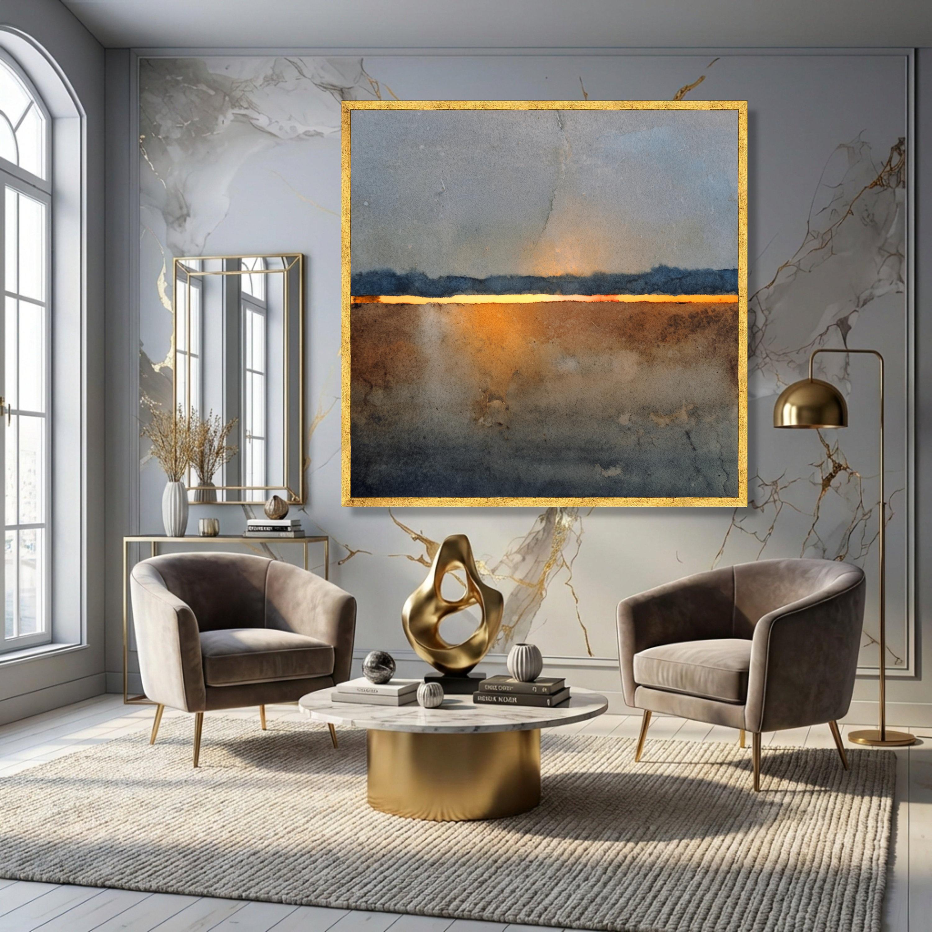 Mark Rothko Art, Abstract Watercolor Sunset Canvas, Minimalist ...