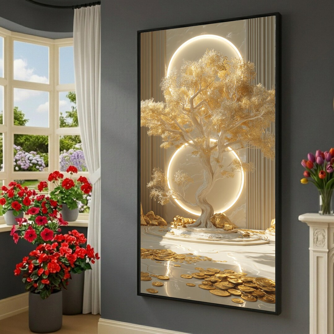 Golden Tree of Life Canvas, Gustav Klimt Art, Luxe Nature Wall Decor ...