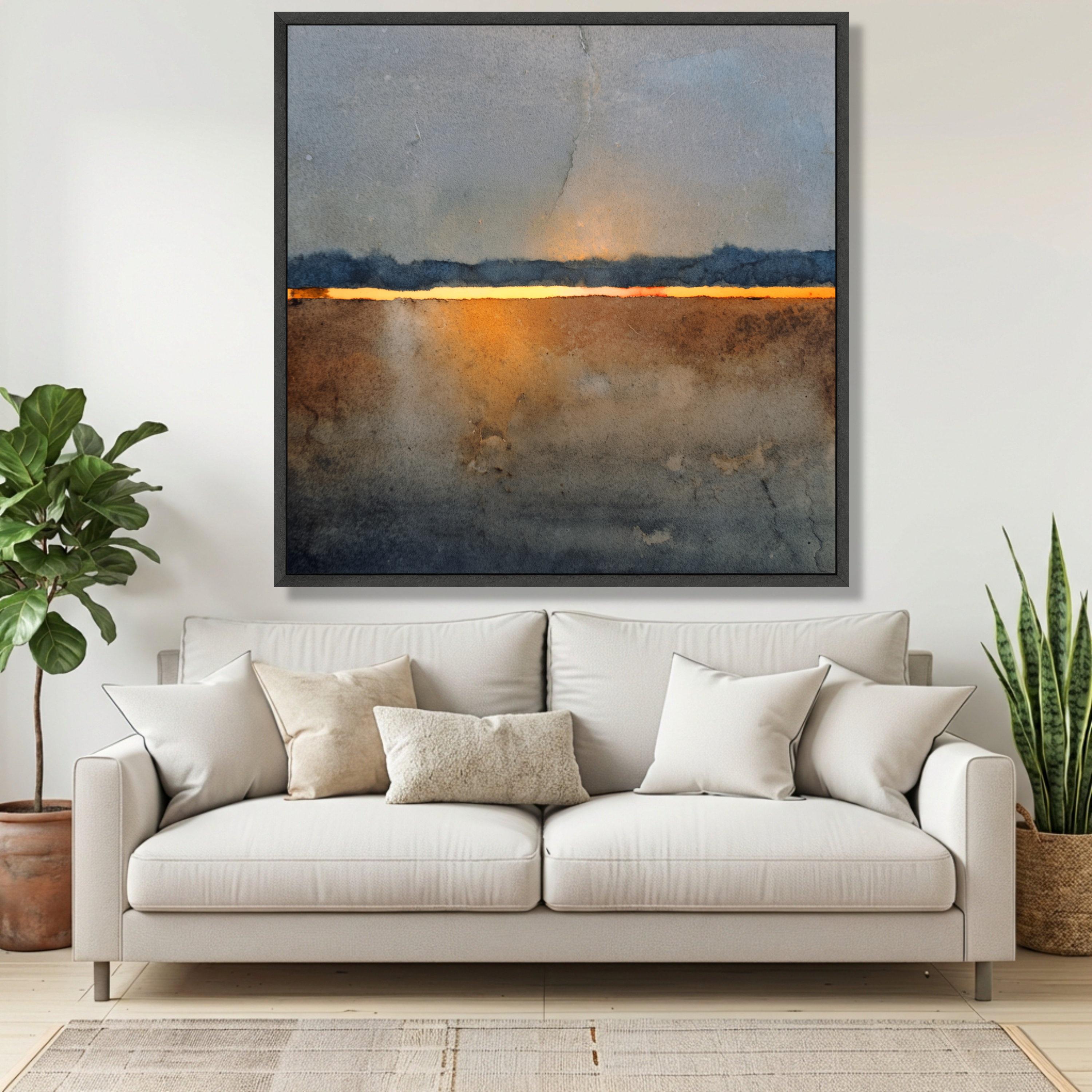 Watercolor Rothko Mark Rothko Art, Abstract Watercolor Sunset Canvas, Minimalist ...