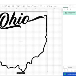 Ohio State Outline Svg,ohio Map Cut File,state Border Svg Png Dxf Eps ...
