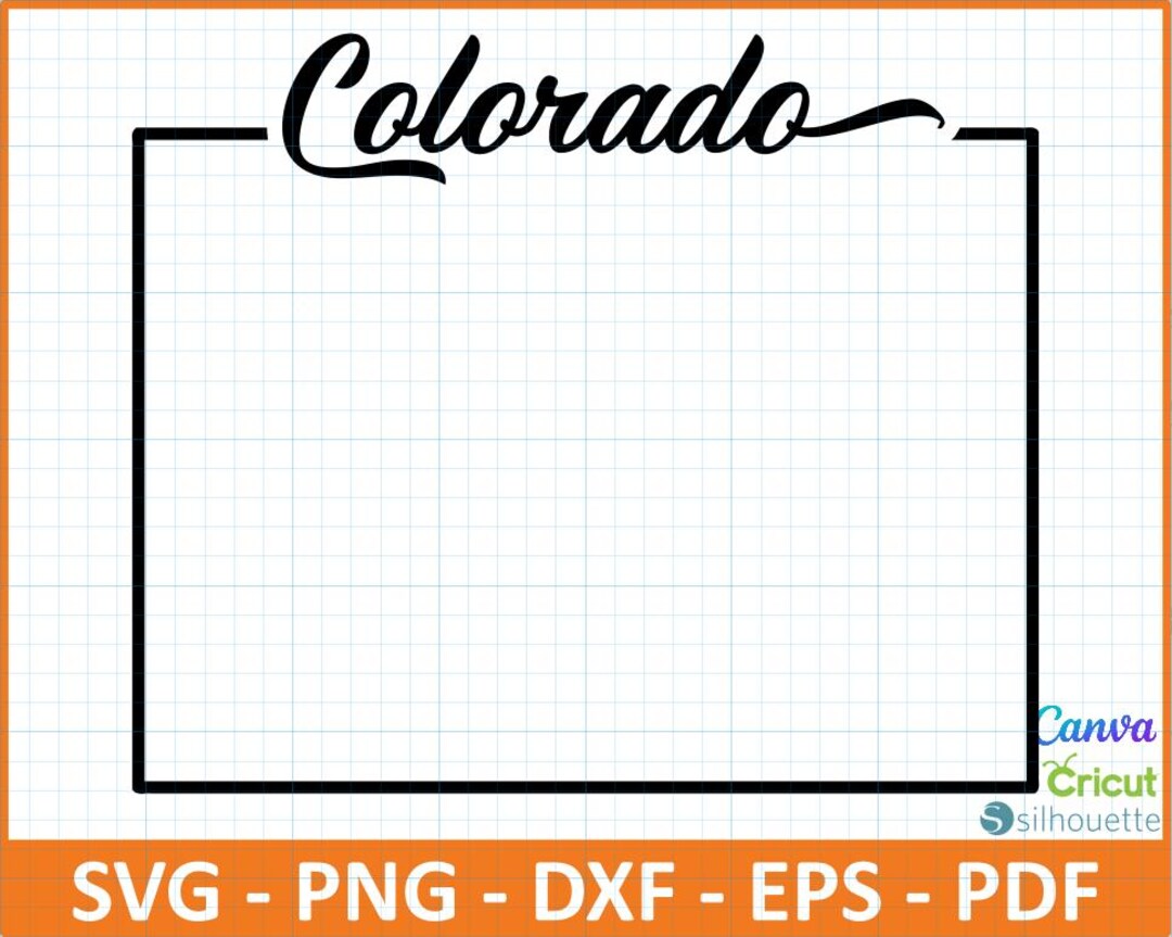 Colorado State Outline Svg,colorado Map Cut File,state Border Svg Png ...