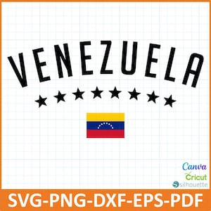 Vlag van Venezuela land Svg, Png, Dxf, Eps, Pdf-bestand knippen, Clipart Venezuela, Venezuela-bestanden voor Cricut, Venezuela gesneden bestanden voor Canva, bekers, bekers