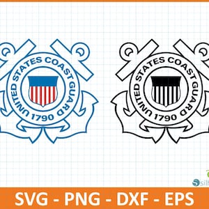 United States Coast GuardLogo,SvG,PnG,DxF,EpS file,Instant download,Digital download for creators,Ready for Cricut,Silhouette,Military Sign