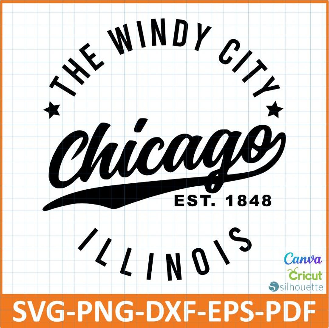 Chicago SVG Windy City Illinois Shirt Design, Retro Baseball Style ...