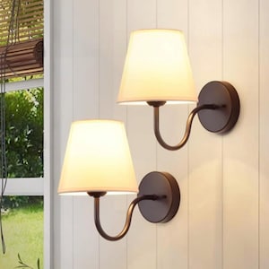 Modern tygvägglampa retro sänglampa loftvägglampa enkel vardagsrums- och sovrumsbelysning