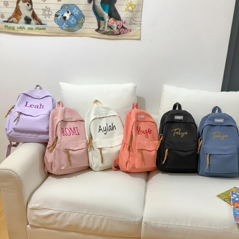 Personalized Name Backpack | Custom Student Schoolbag | Large Capacity ...