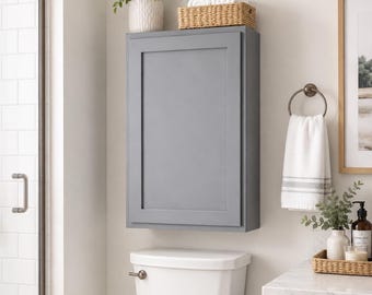 Modern Wood Bathroom Wall Cabinet | Birch Poplar Storage Organizer
