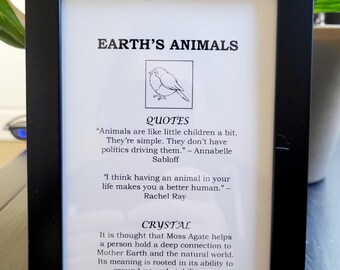 Birds Picture Frame with Moss Agate