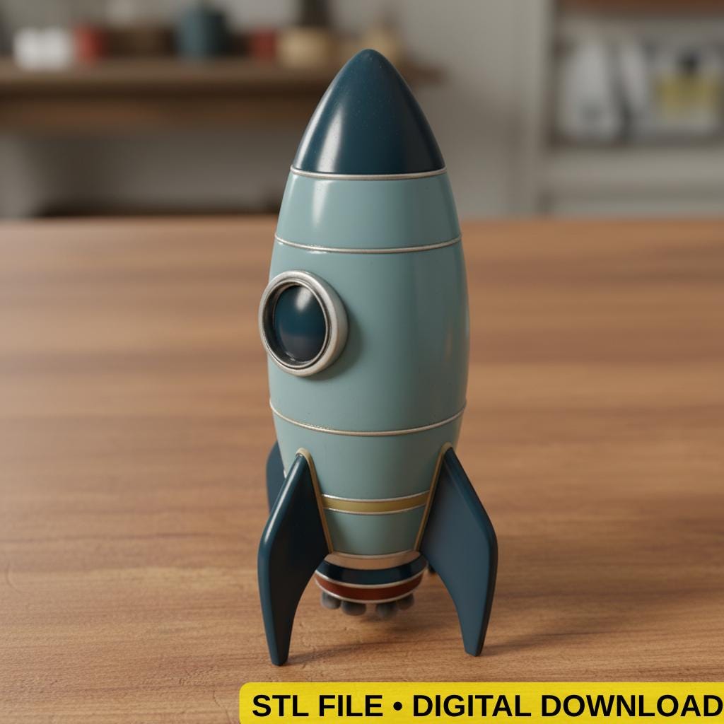 Atomic Retro Rocket - Etsy