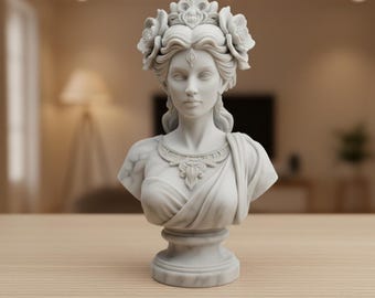 Gudinnabyst STL-fil | Skulptur av stärkt kvinna | Digital nedladdning