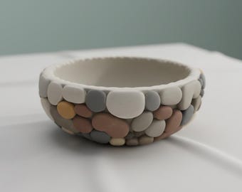 Naturlig flodstensskål i 3D STL-fil | Zen Organic Home Decor | Digital nedladdning